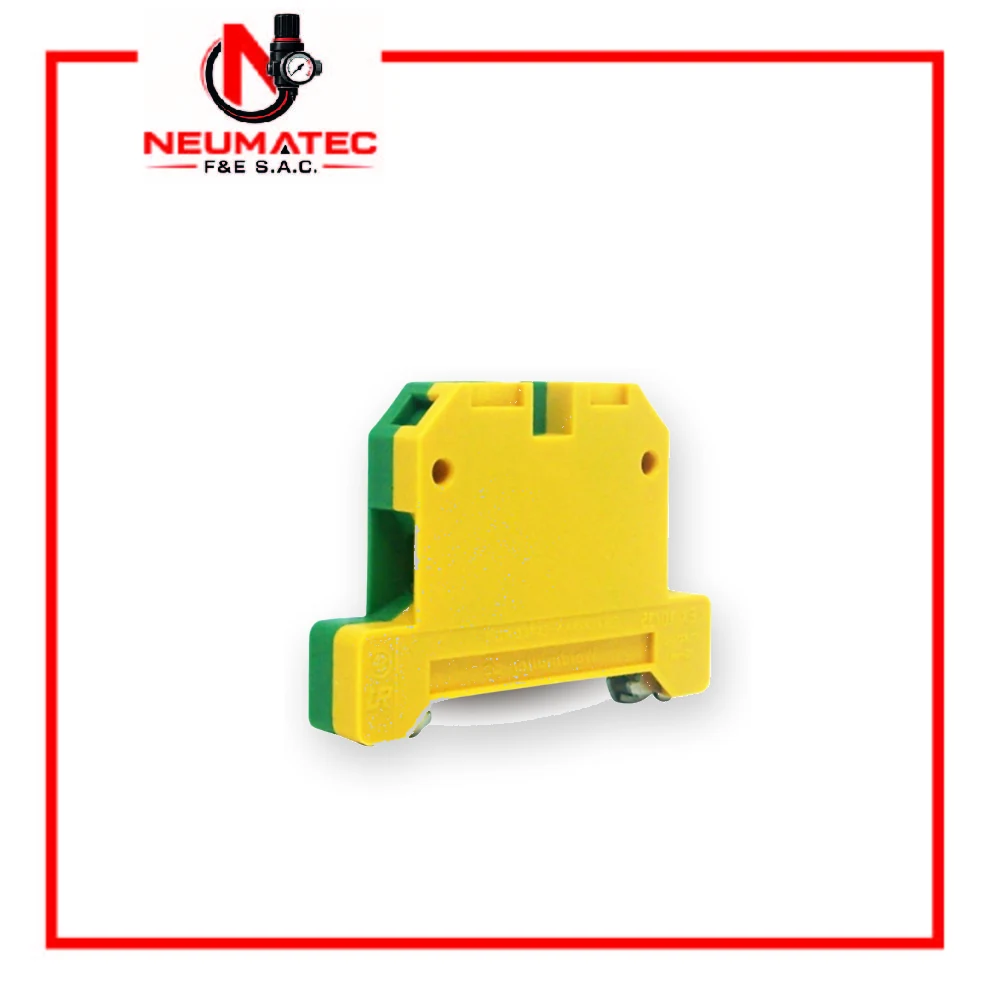 Bornera de Riel PVC Tierra VERDE/AMARILLO