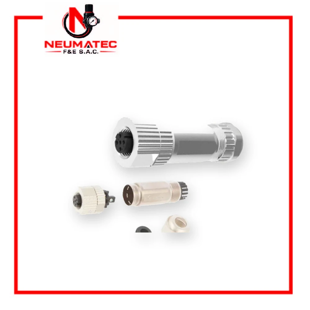Conector M12 Hembra PBSH-M12B-05P-FF-SL7002 Blindado