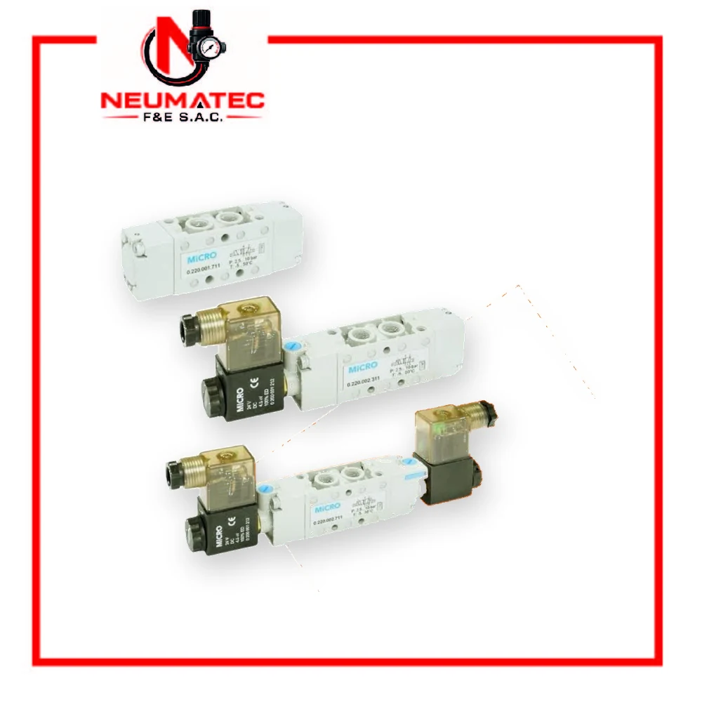 Electroválvulas monoestable y Biestable 5/2 – 3/2 marca micro