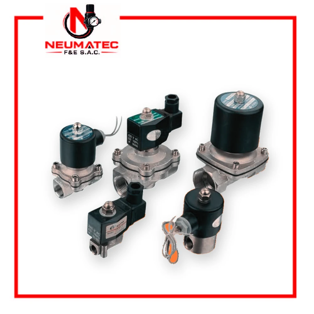 Válvula solenoide material inoxidable